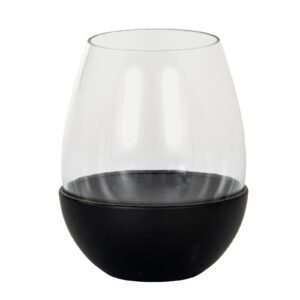 glass goblet candle holder large