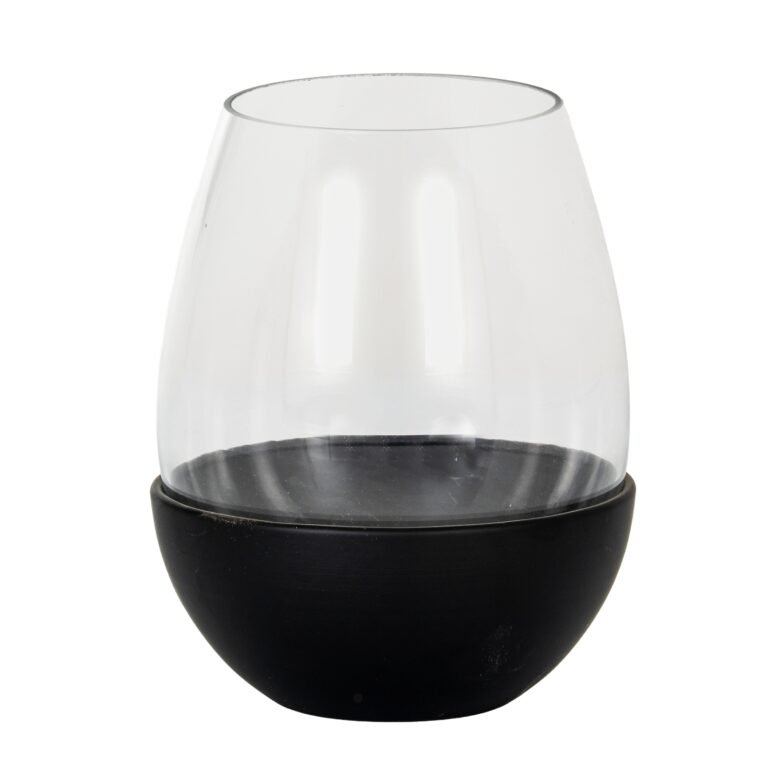glass goblet candle holder large