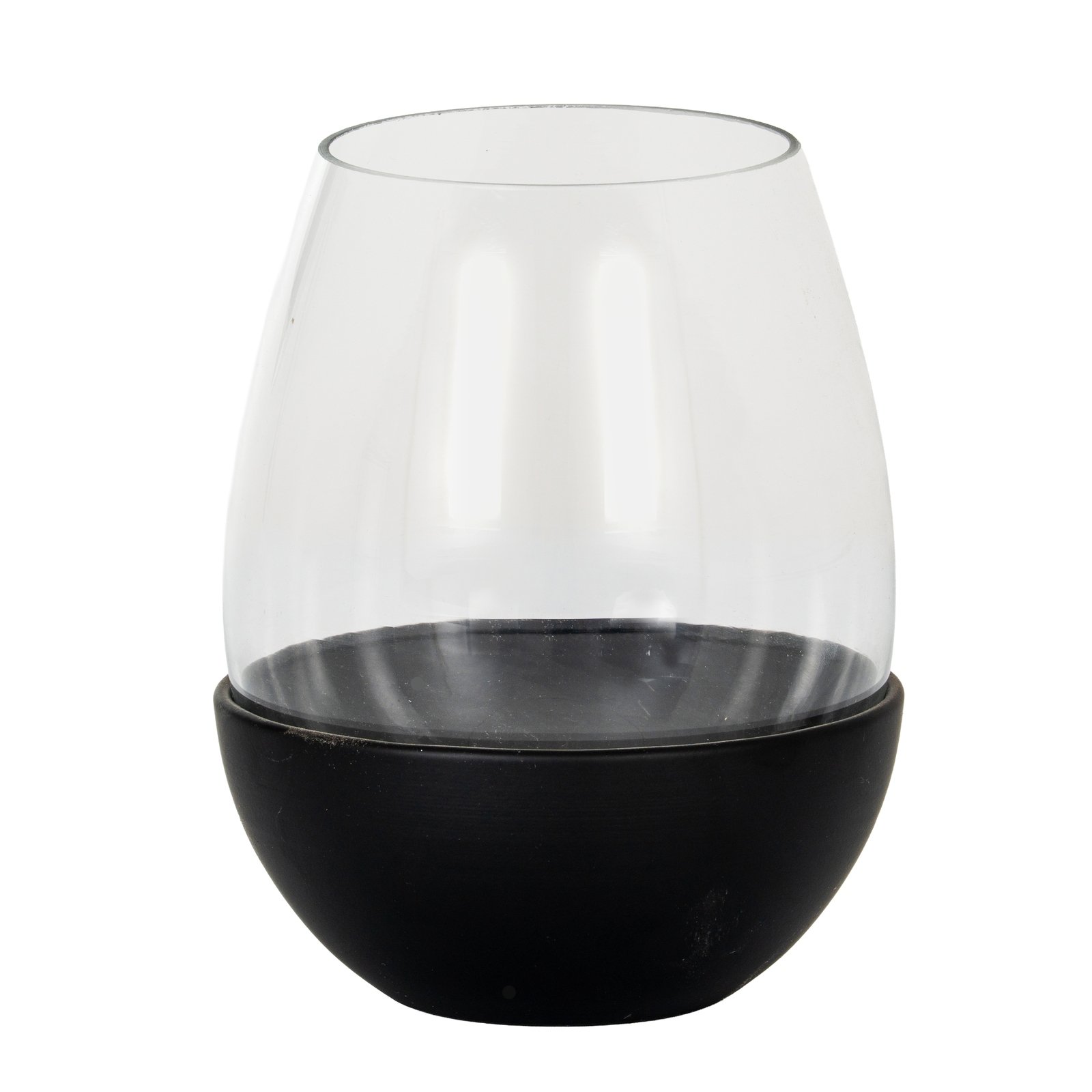 glass goblet candle holder large