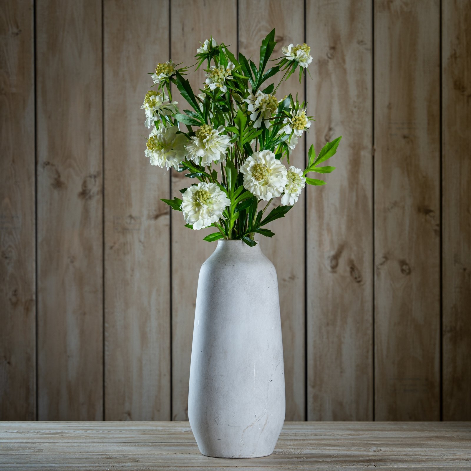 Artificial White Scabious Stem - Image 2