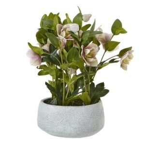 Artificial Pink Hellebore Plant