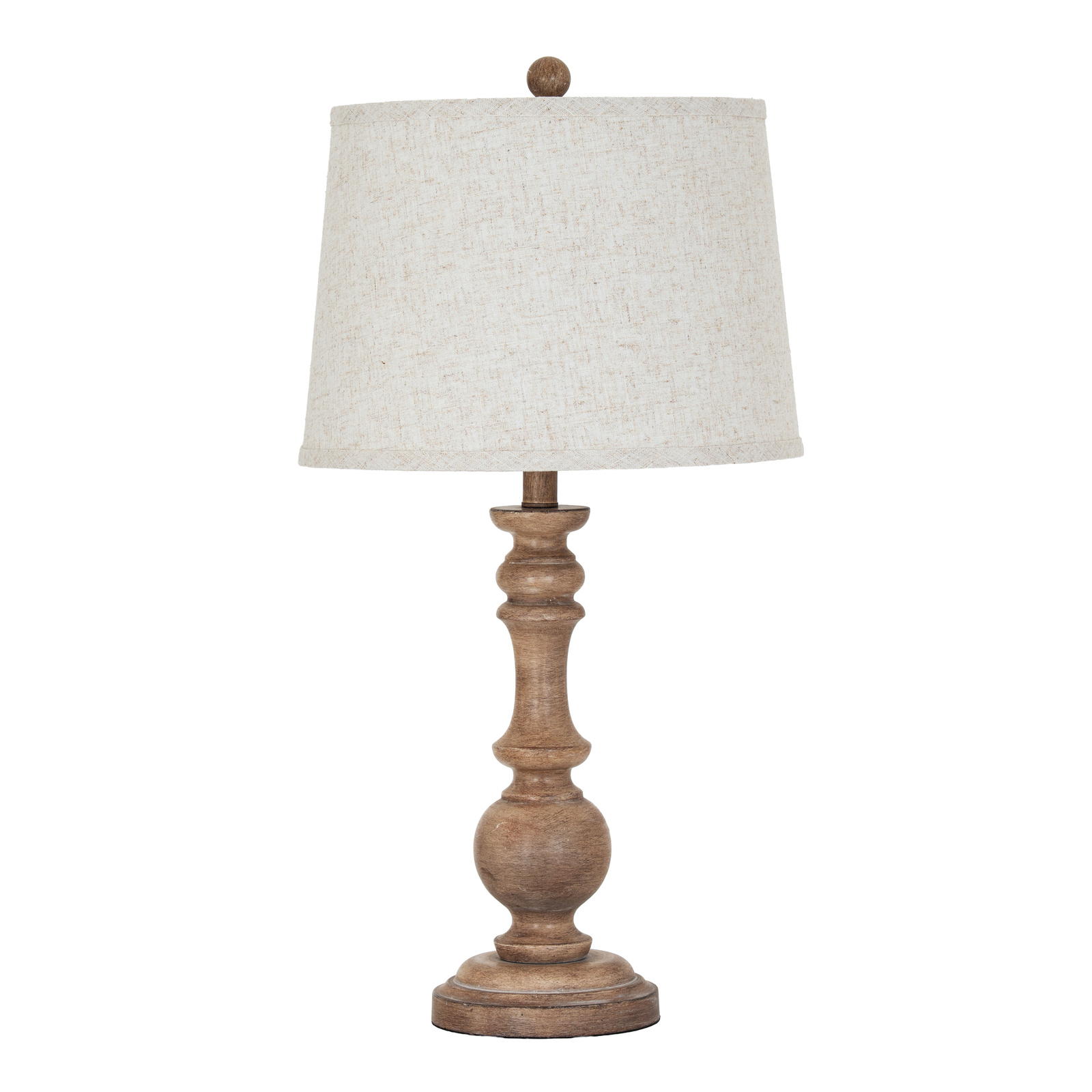 Elegant Table Lamp with Edged Linen Shade - Image 3