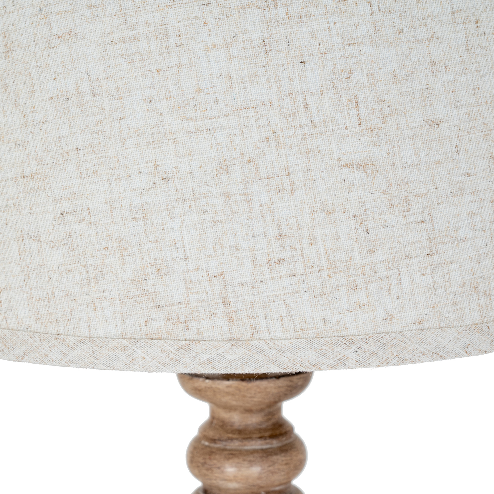 Elegant Table Lamp with Edged Linen Shade - Image 5