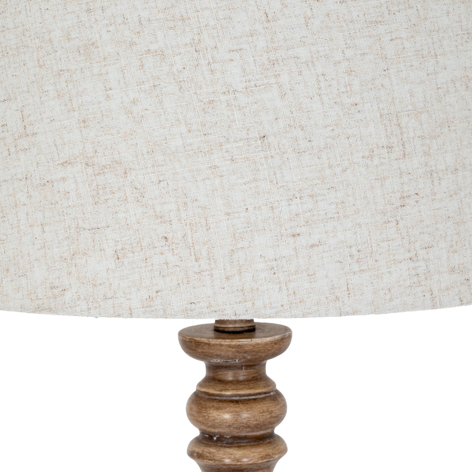 Elegant Floor Lamp with Edged Linen Shade - Image 4