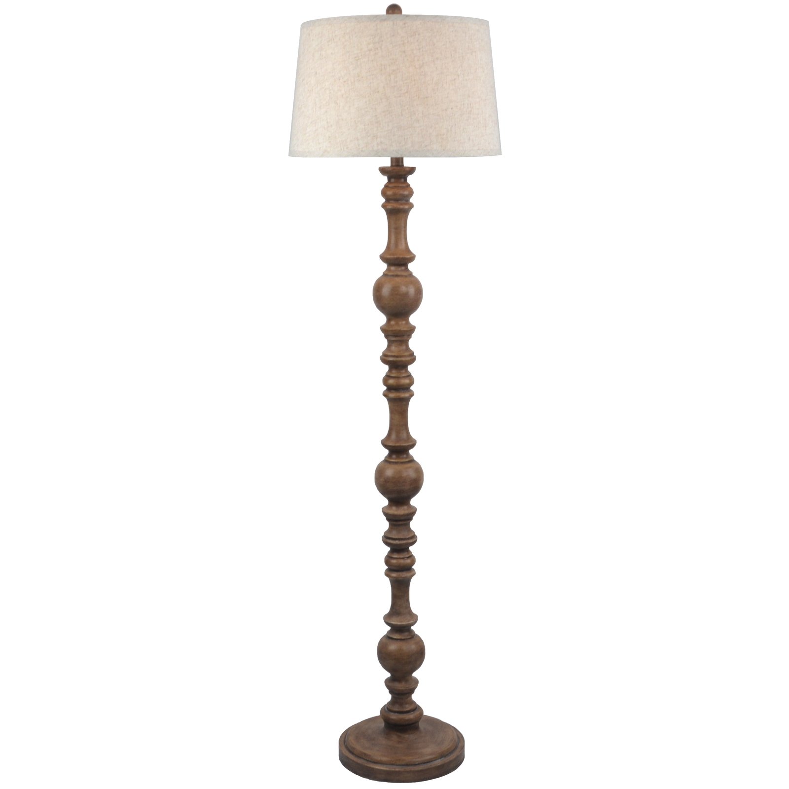 elegant floor lamp with edged linen shade styled home accessory