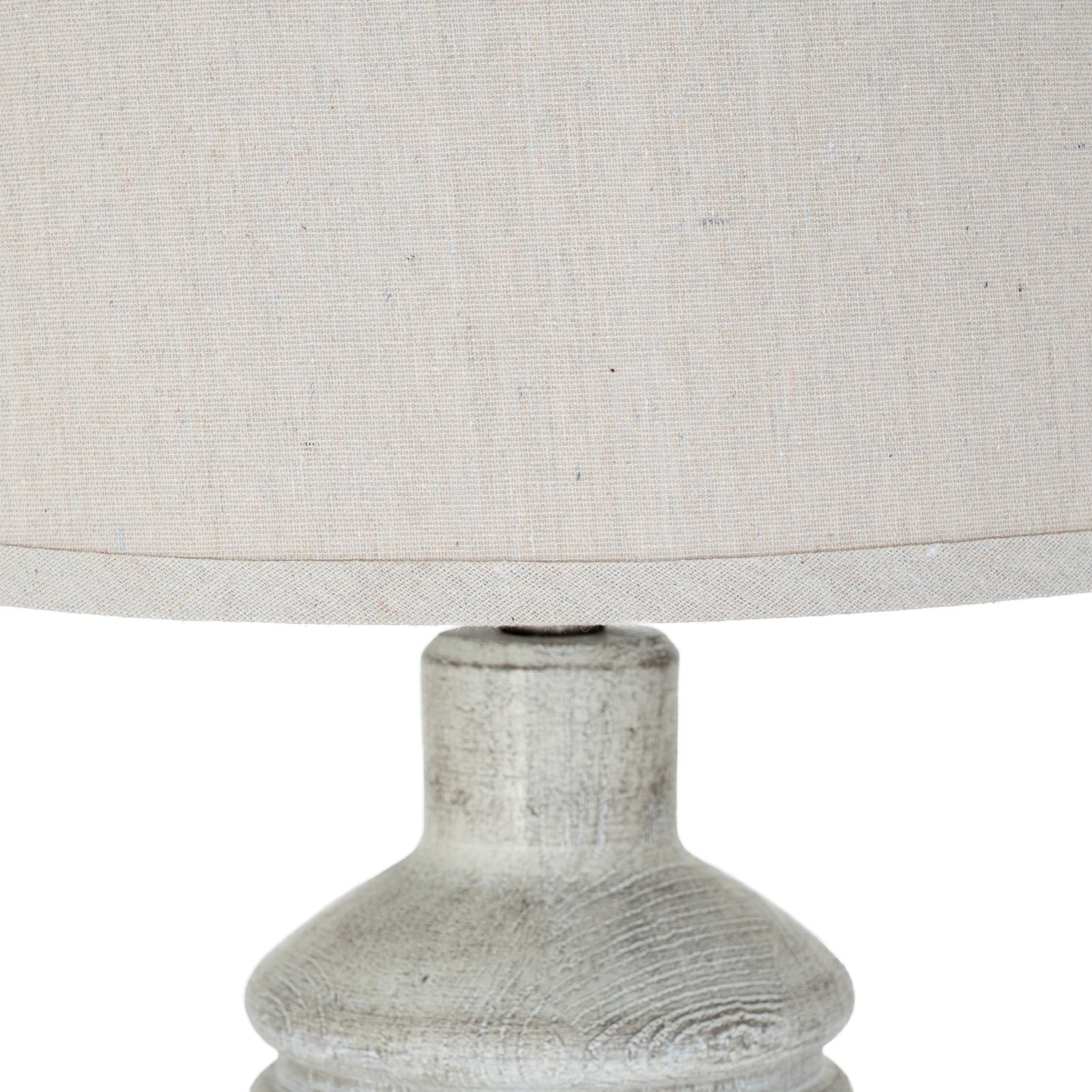 Antique-Style Table Lamp with Linen Shade - Image 4