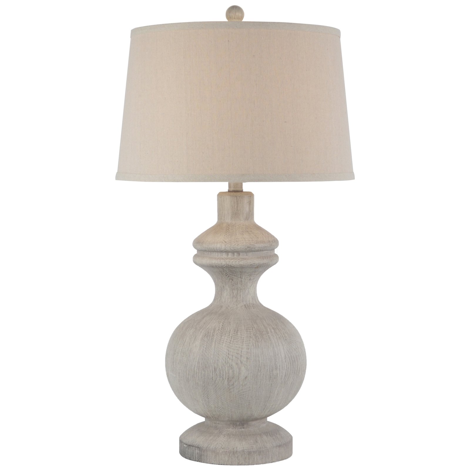 antique-style table lamp with linen shade in as shown