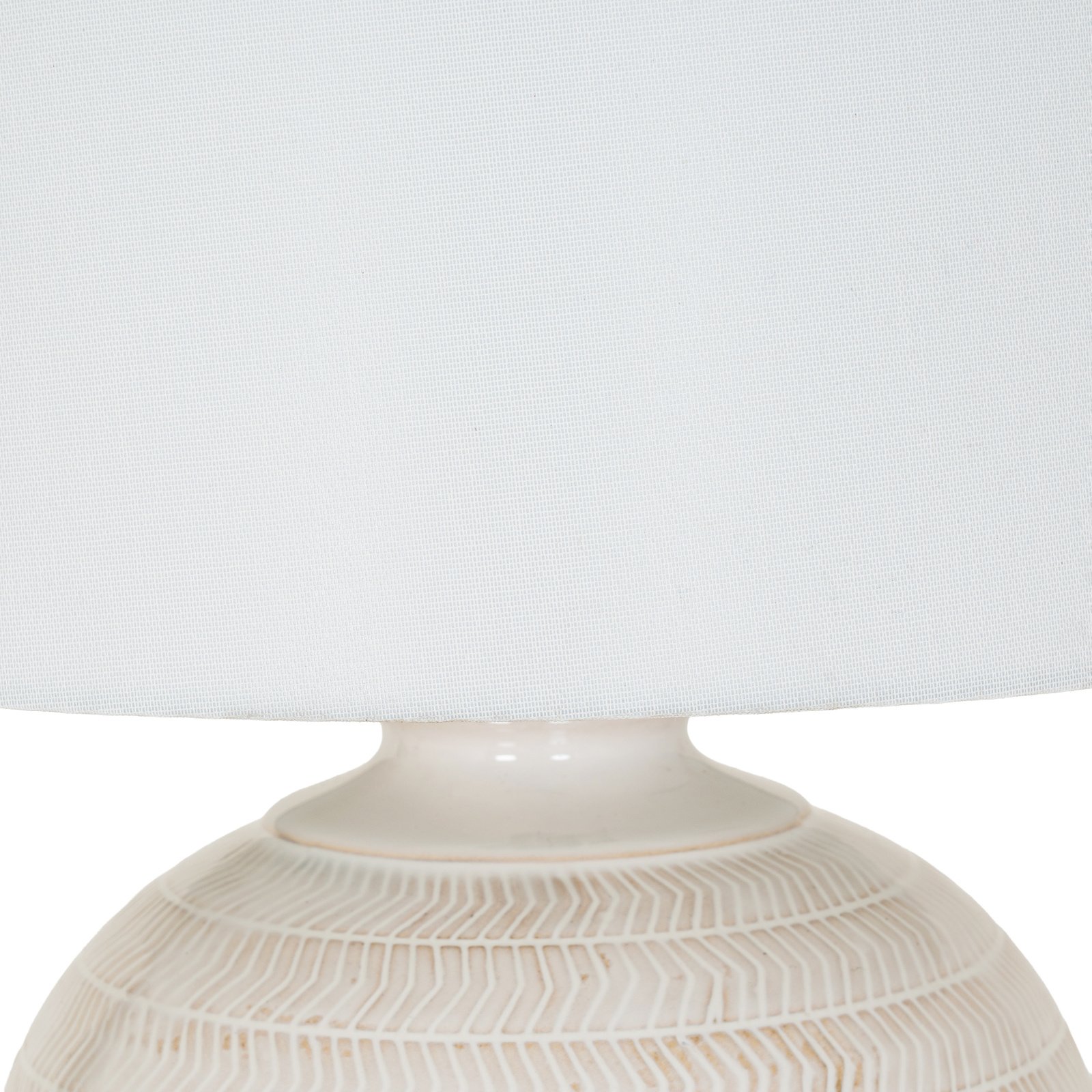 Chevron Ceramic Table Lamp with Linen Shade - Image 4