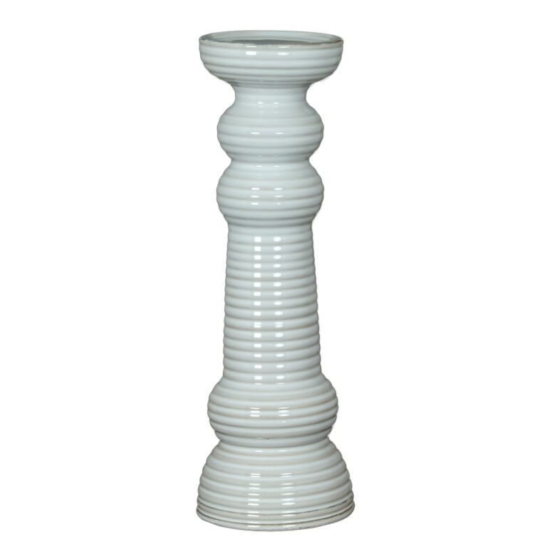 Large Sculptural Pillar Candle Holder