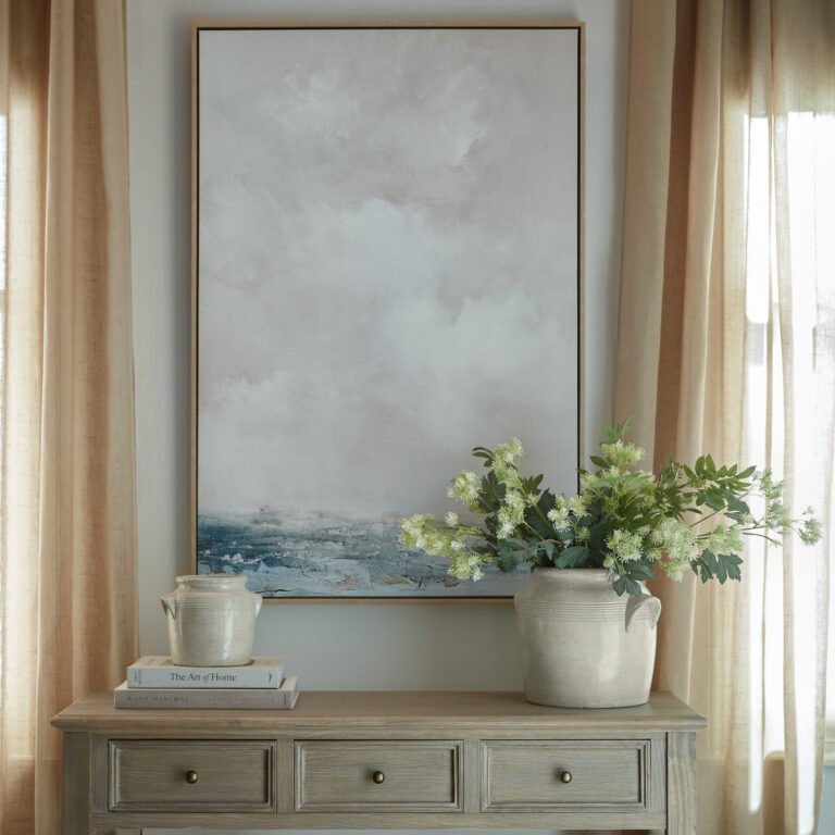 Abstract Hand-Painted Framed Canvas