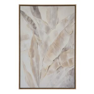Framed Botanical Hand-Painted Canvas
