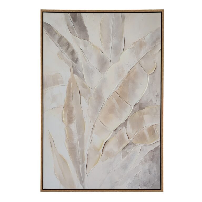 Framed Botanical Hand-Painted Canvas