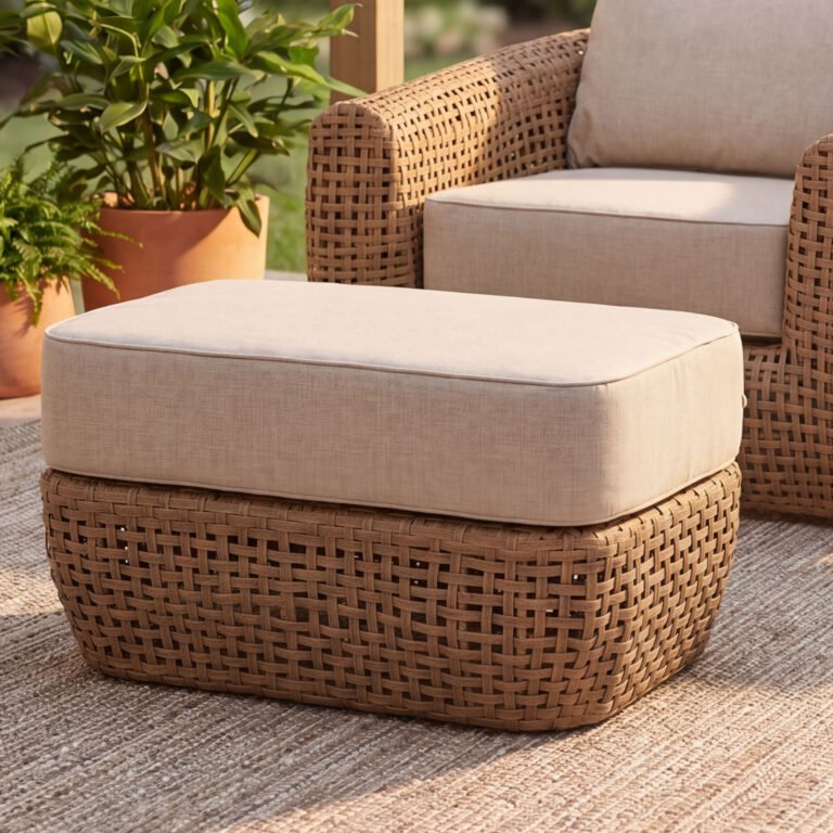 Outdoor Woven Footstool