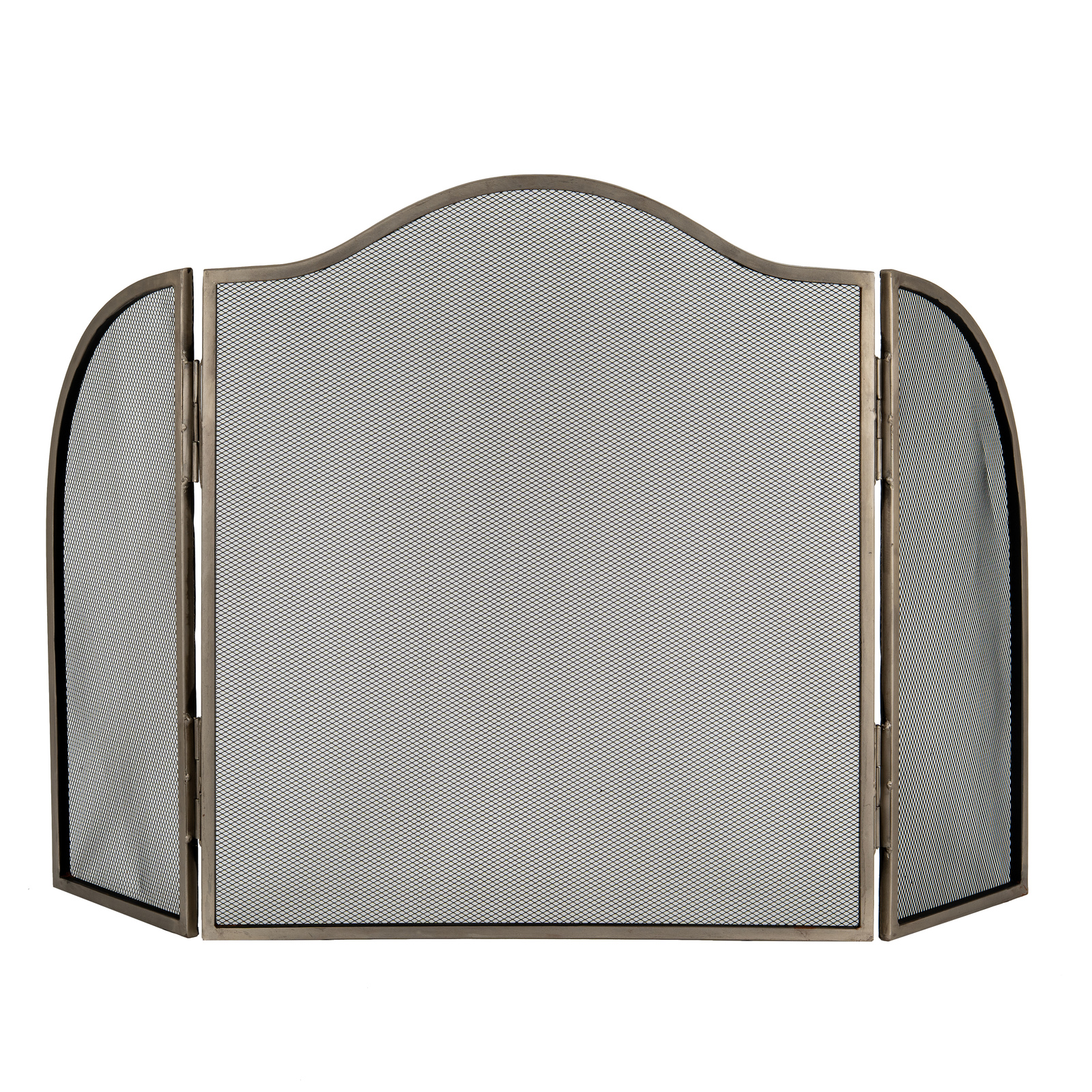 Antiqued Silver Square Fire Screen