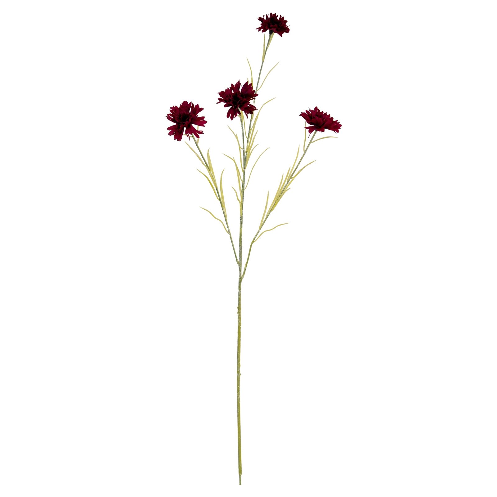 Burgundy Artificial Cornflower Stem - Image 2