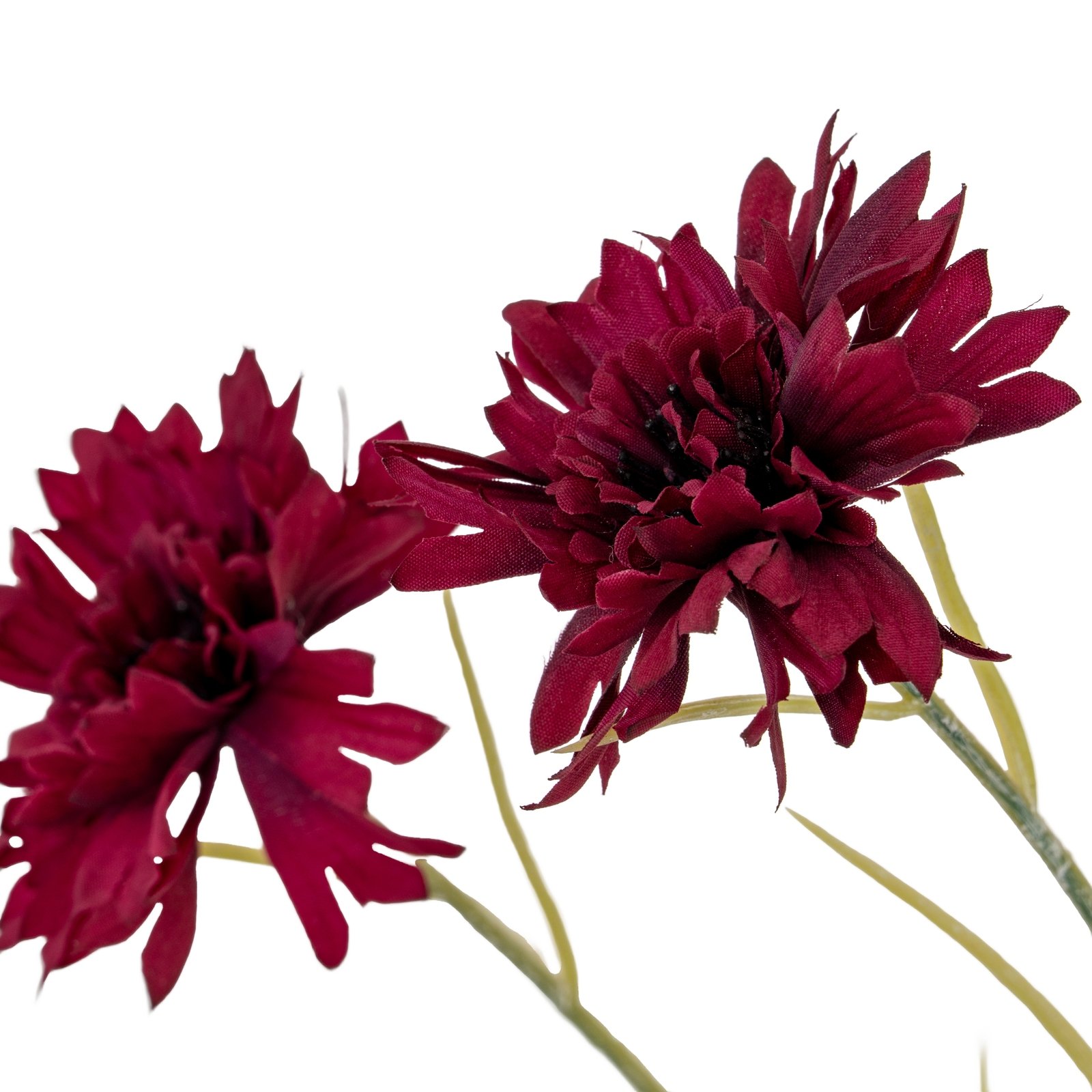 Burgundy Artificial Cornflower Stem - Image 3