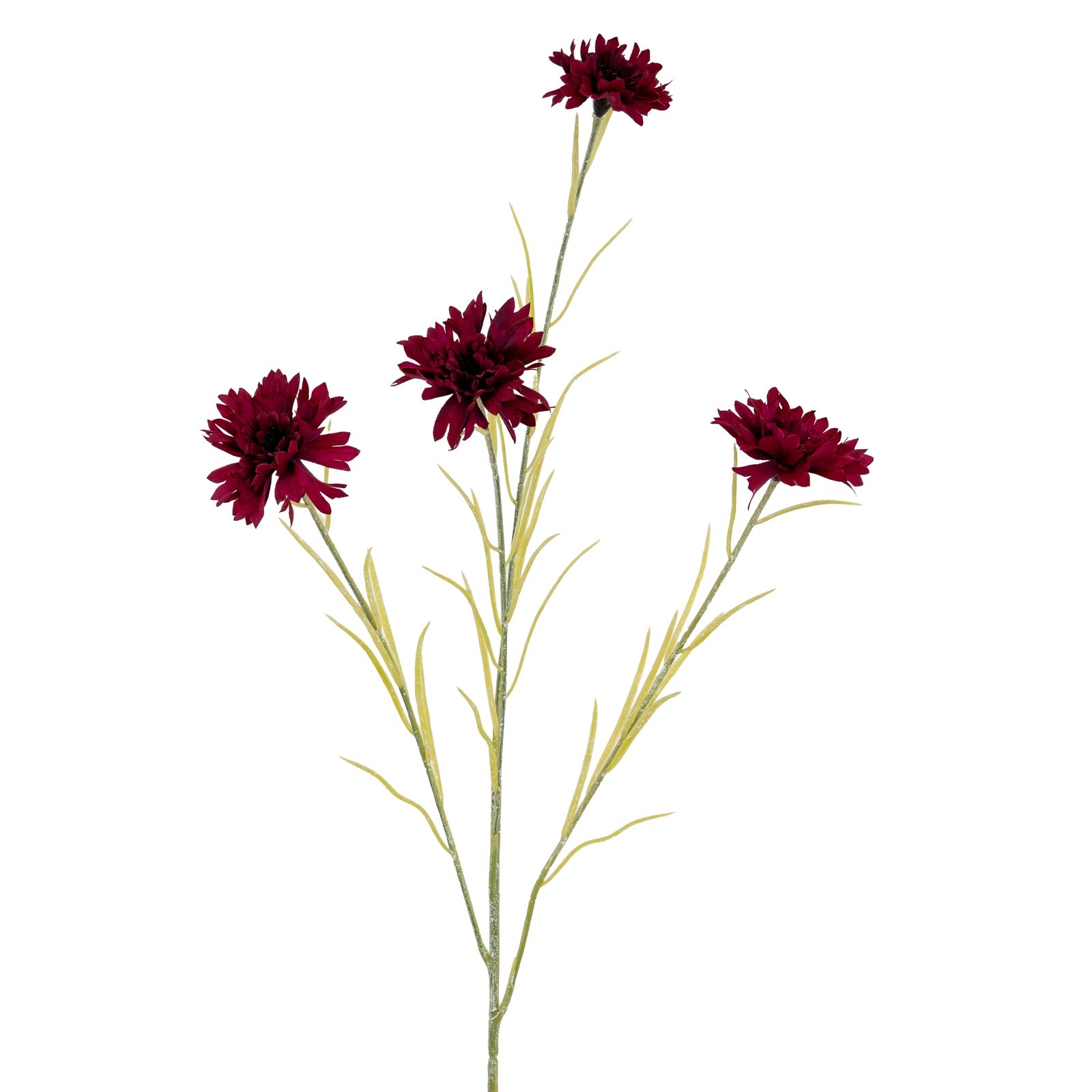 Burgundy Artificial Cornflower Stem