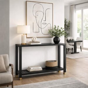 Noir Black Console Table
