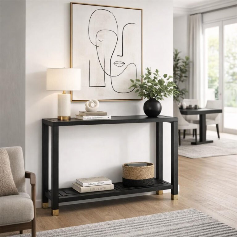 Noir Black Console Table