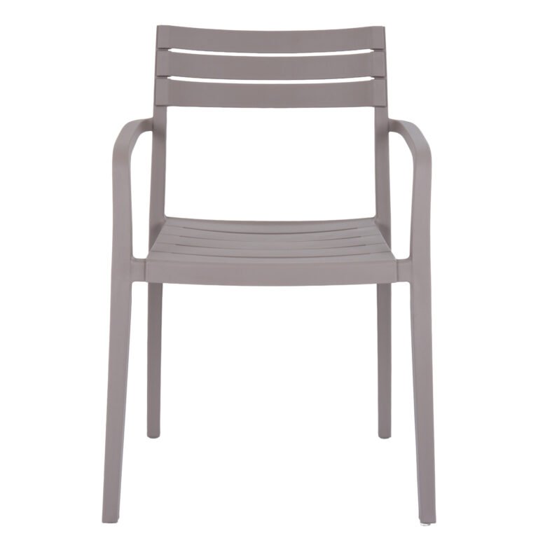 Stone-Finish Slatted Carver Dining Chair