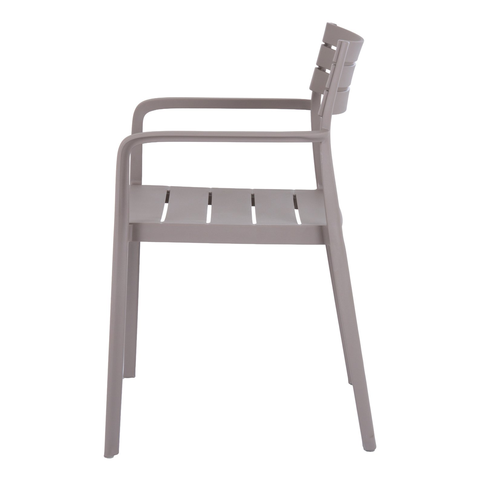 Stone-Finish Slatted Carver Dining Chair