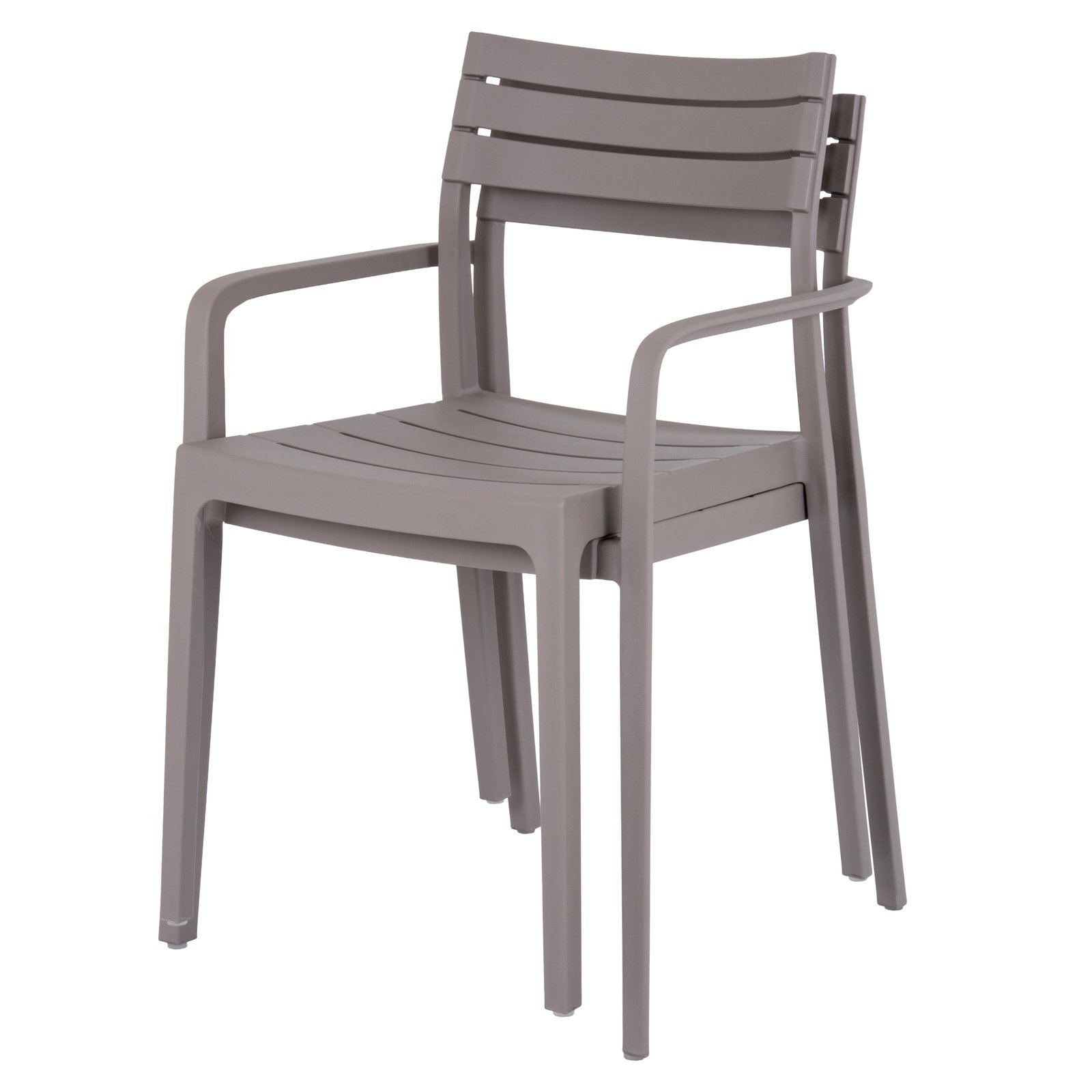 Stone-Finish Slatted Carver Dining Chair