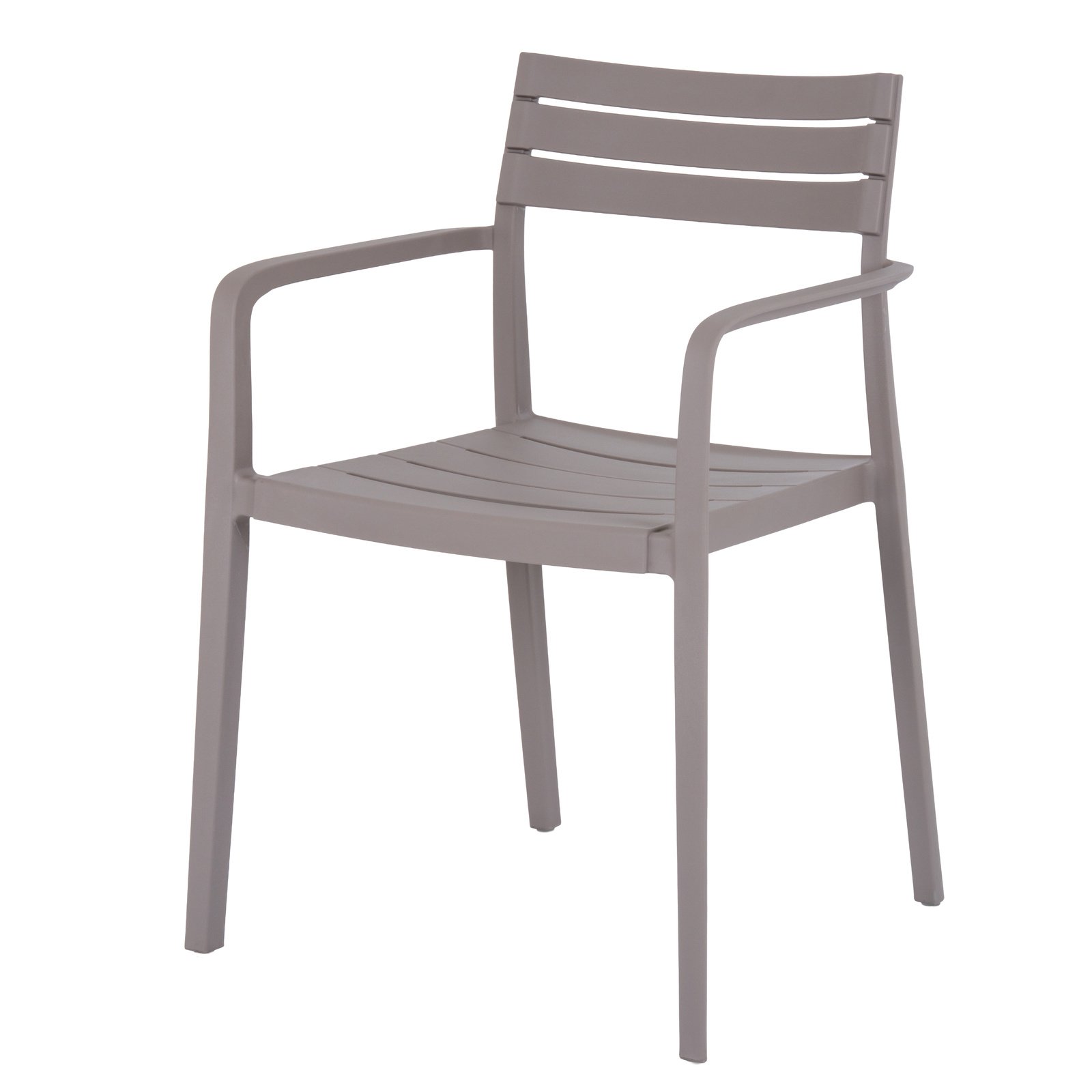 Stone-Finish Slatted Carver Dining Chair