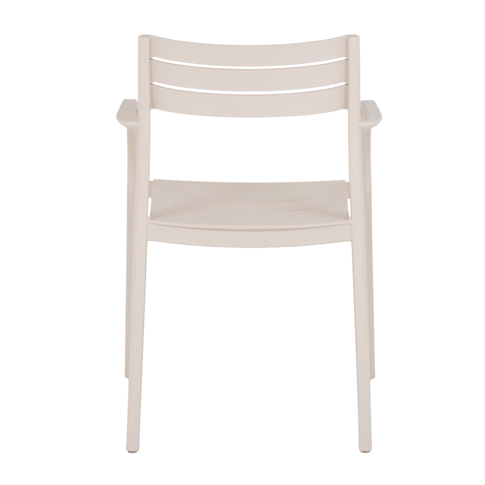 Putty-Finish Slatted Carver Dining Chair
