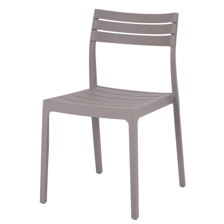 Stone-Finish Slatted Dining Chair
