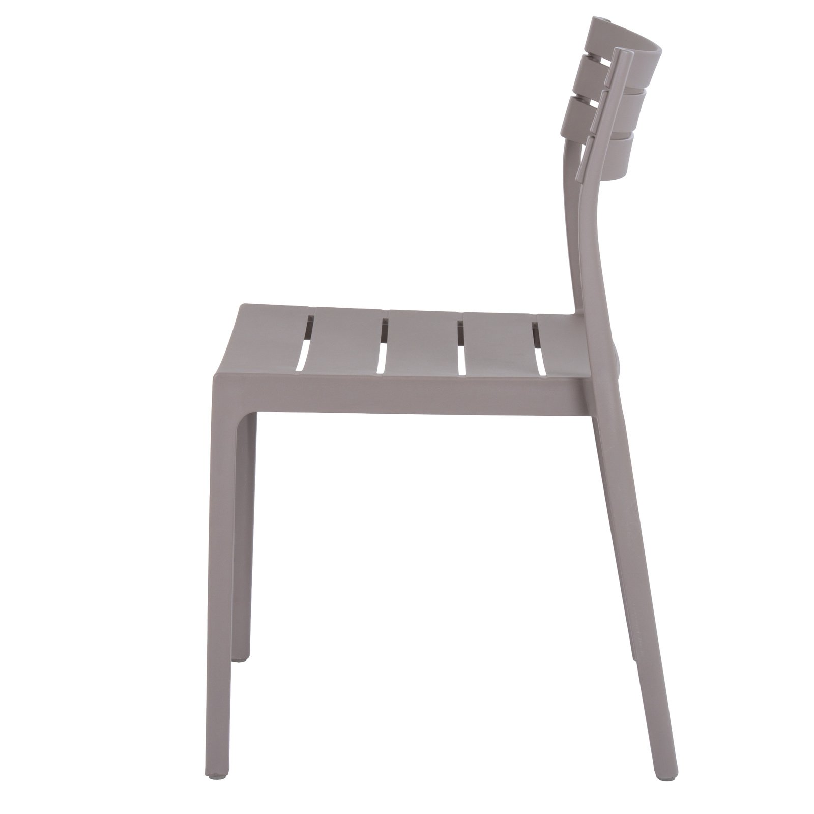 Stone-Finish Slatted Dining Chair