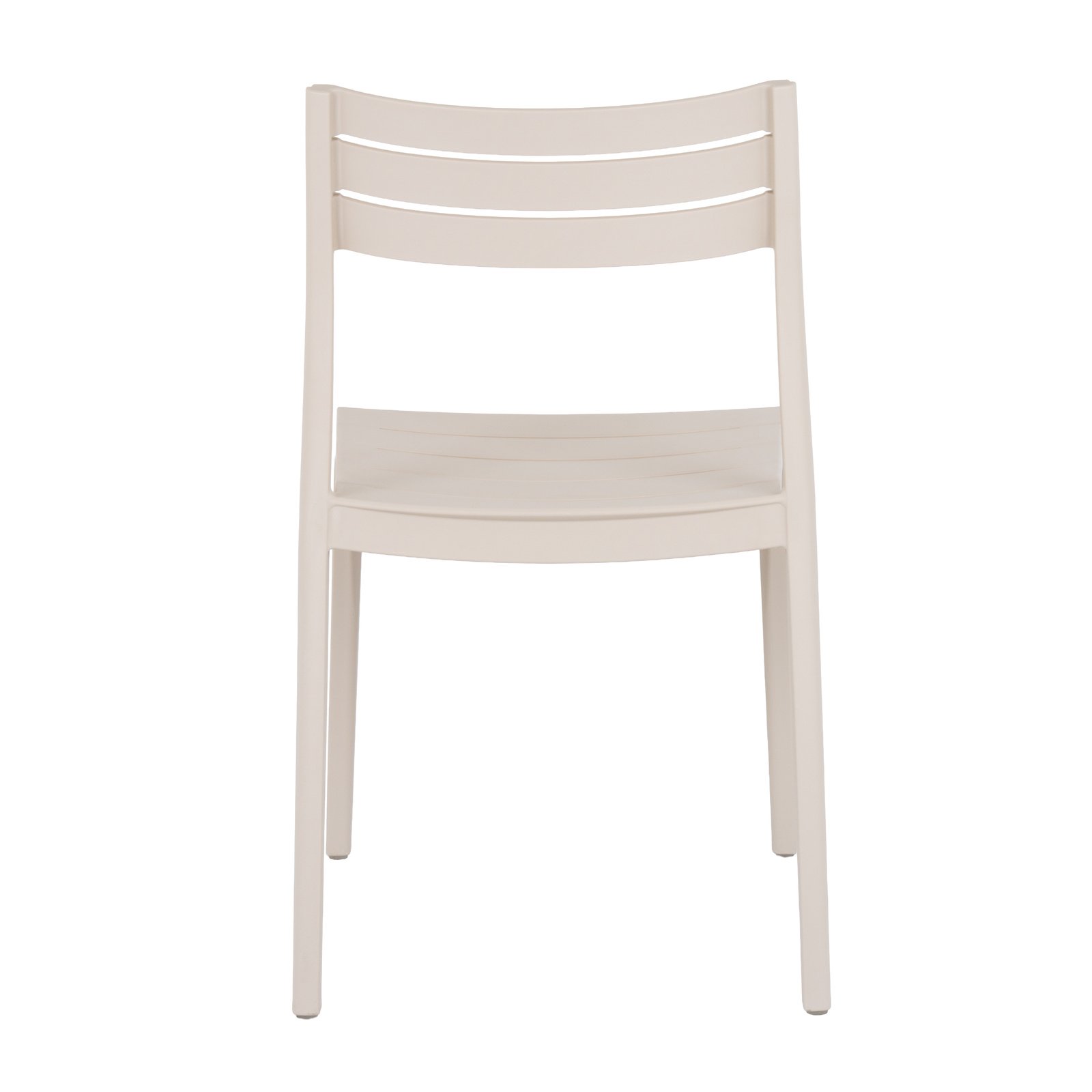 Putty-Finish Slatted Dining Chair