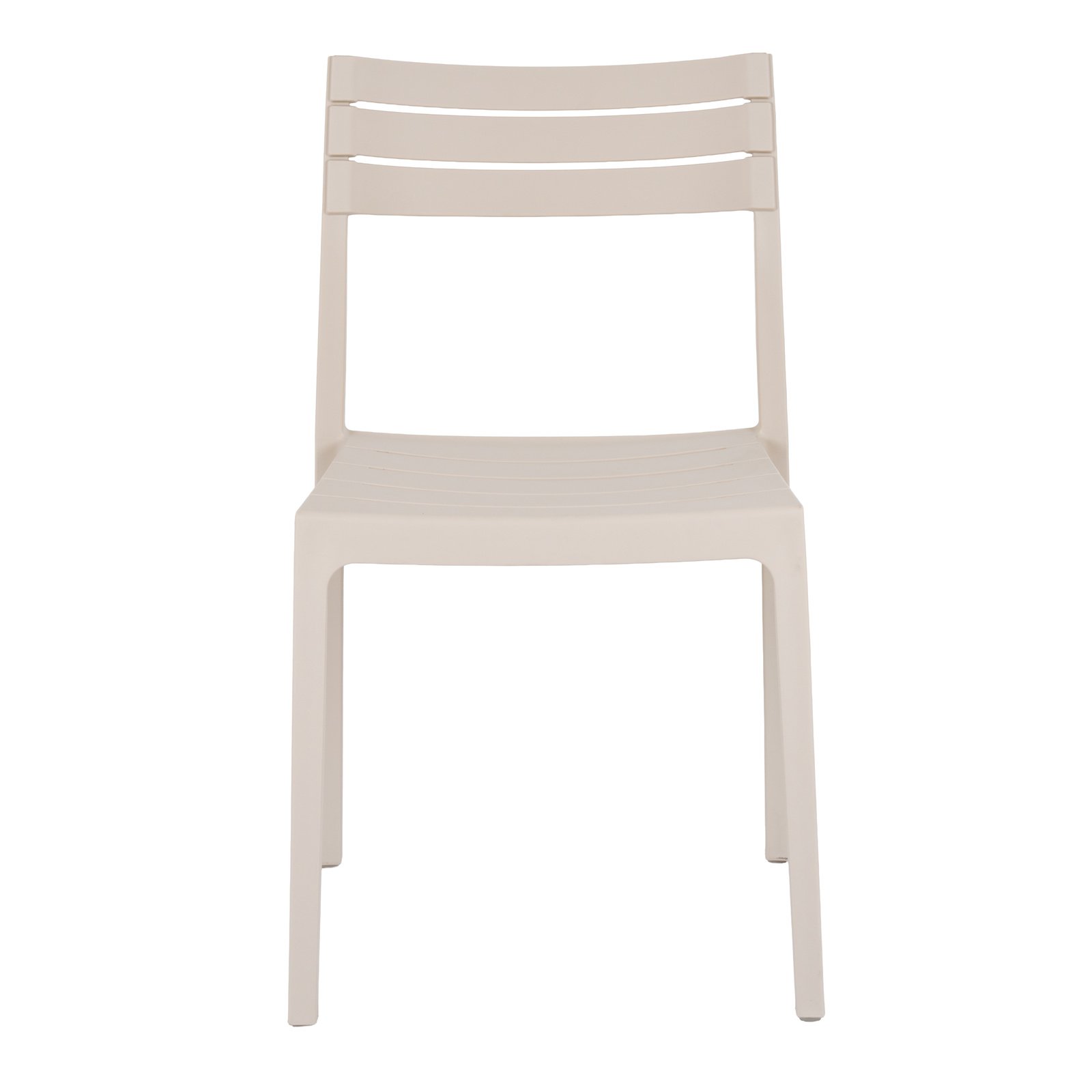 Putty-Finish Slatted Dining Chair