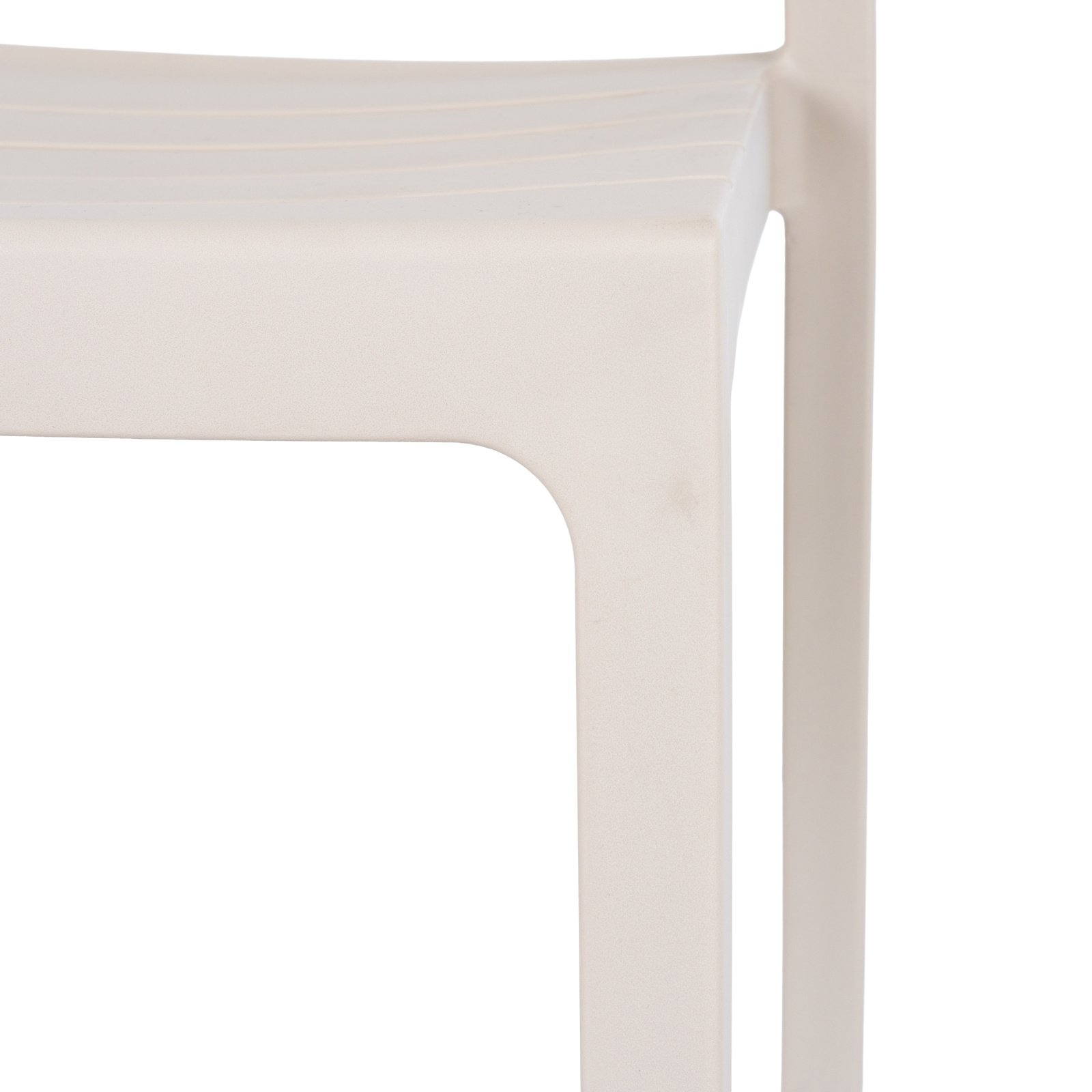 Putty-Finish Slatted Dining Chair