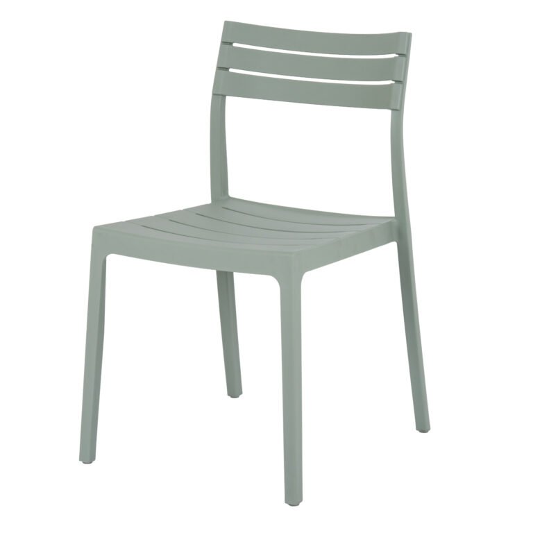 French Grey Slatted Side Chair