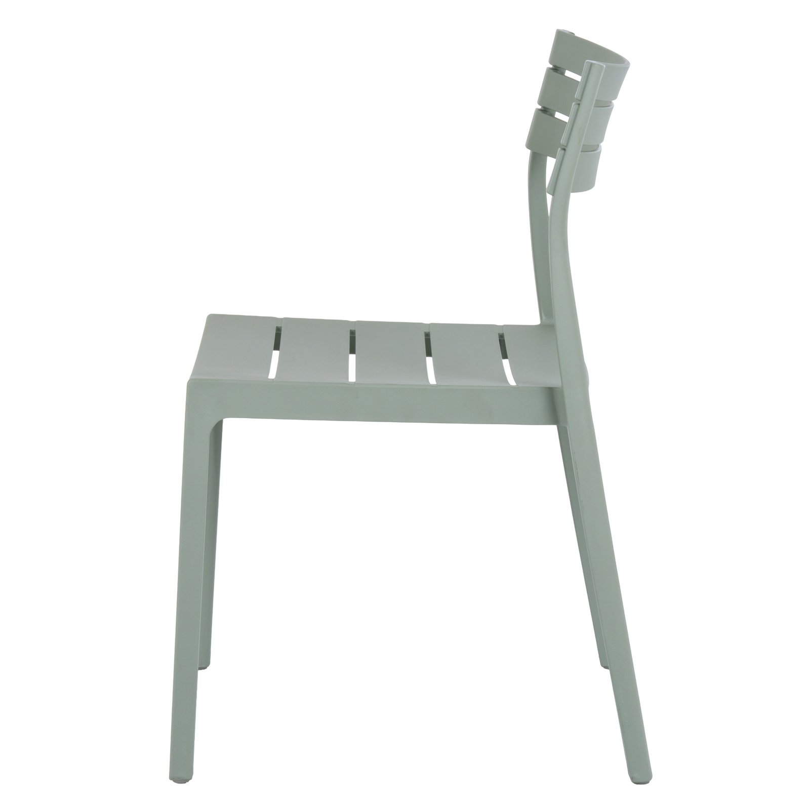 French Grey Slatted Side Chair
