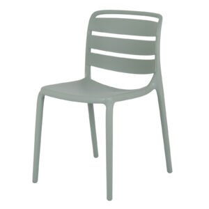 Rowan French Grey Contemporary Slatted Dining Chair