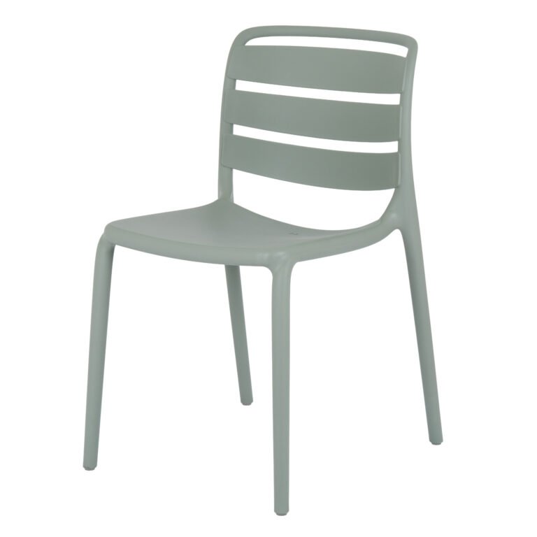 Rowan French Grey Contemporary Slatted Dining Chair