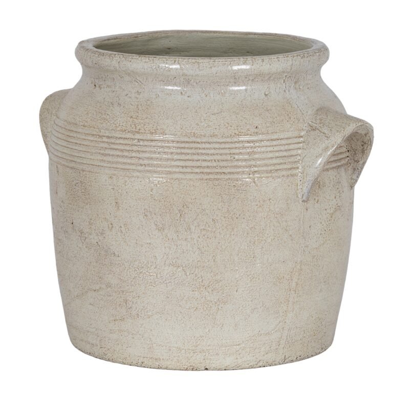 Small Rustic Handled Decorative Pot