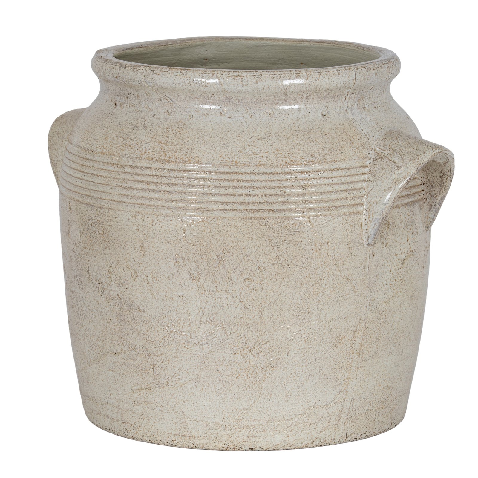 Small Rustic Handled Decorative Pot