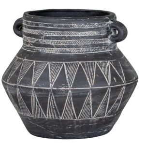 Tall Textured Pot with Handle