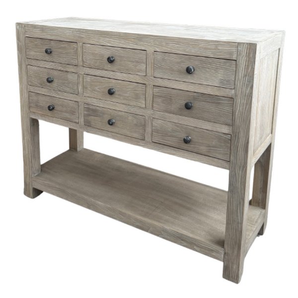 Nine Drawer Chest with Shelf