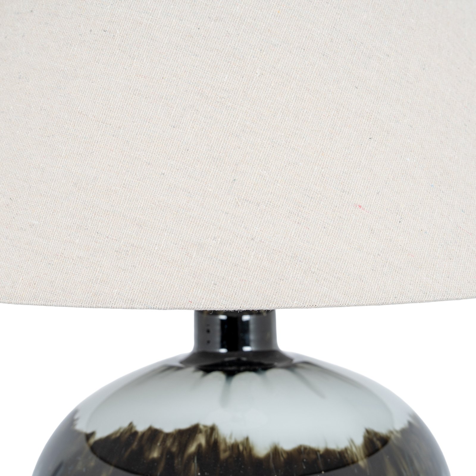 Midnight Shadows Squat Table Lamp With Linen Shade - Image 3