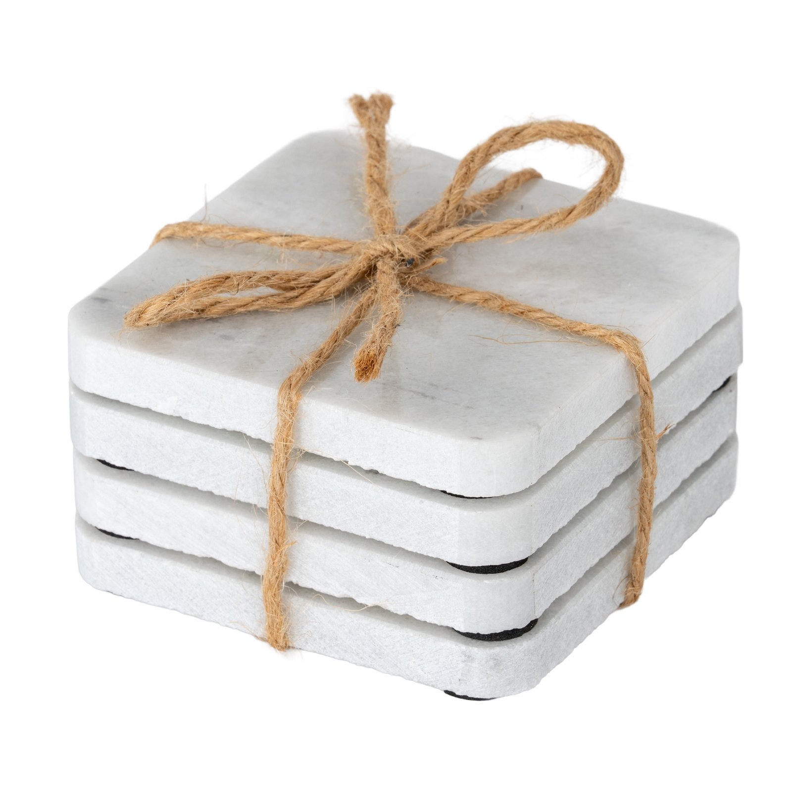four square marble coasters styled home accessory