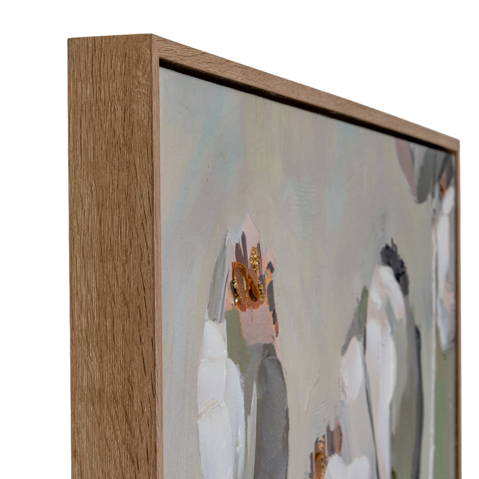 Hand-Painted Poppy Heads Framed Canvas - Image 5