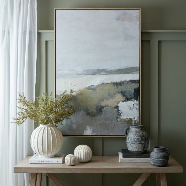 framed hillside landscape canvas
