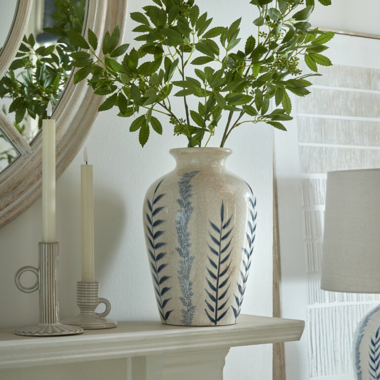 Classic Blue Floral Vase