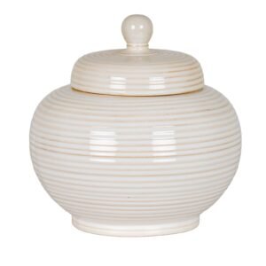 Neva Large Lidded Ceramic Jar styled home decor product