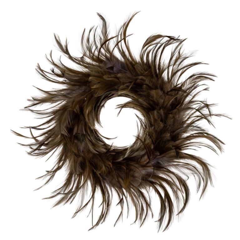 fawn feather candle wreath