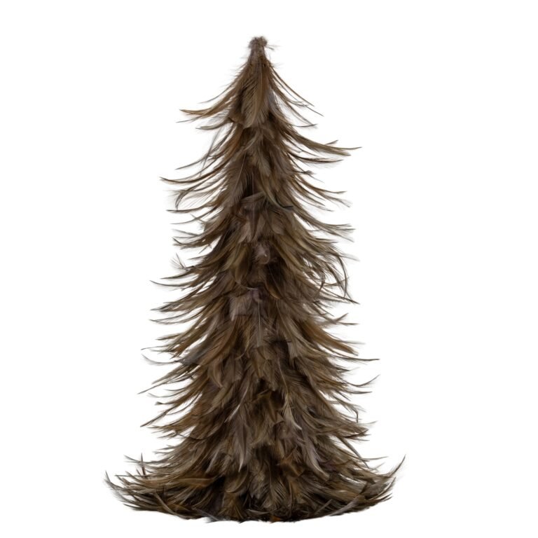 Small Fawn Feather Tree – decorative feather Christmas tree in fawn
