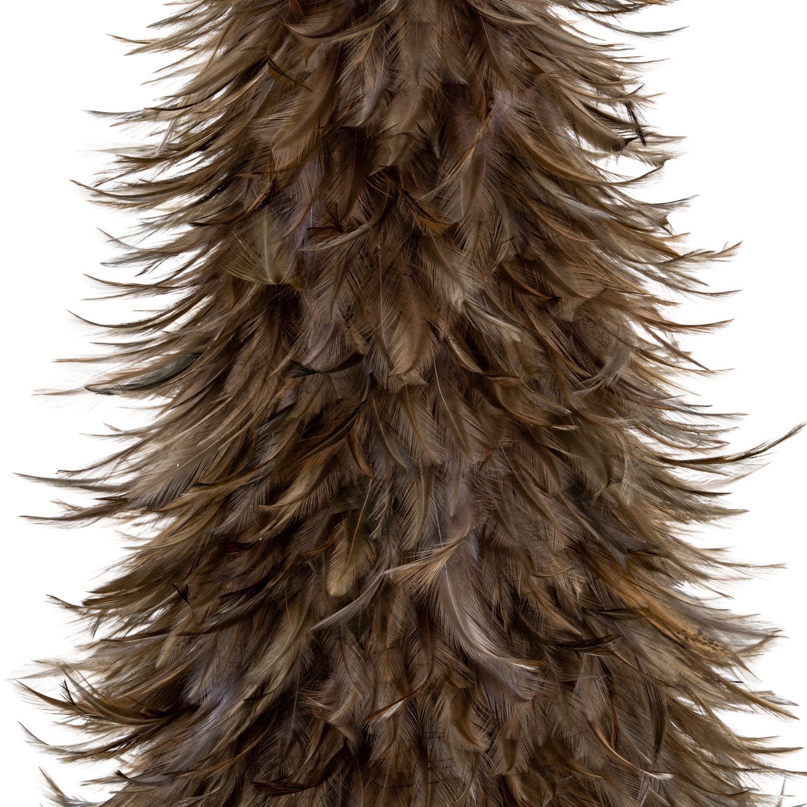 80cm Tall Fawn Feather Decorative Tree